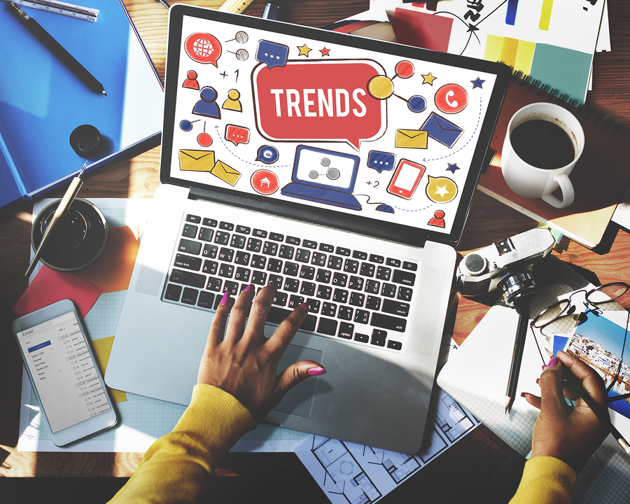 Trends Social Media Update Online Internet Concept