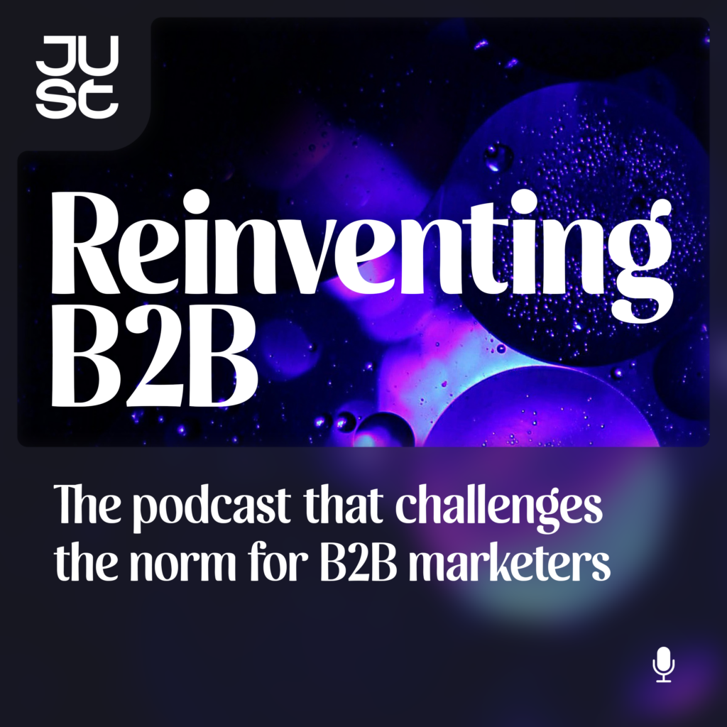 reinventing b2b just global b2b marketing podcast hero icon