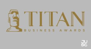 Blair Naylor, SVP of Business Development at Just Global, wins gold at the titan awards 2024